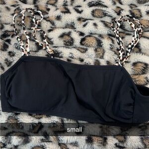 Black Cami with Leopard Straps